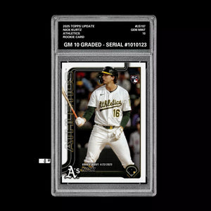 Graded 10 Nick Kurtz #US197 RC Rookie Card 2025 MLB Topps Update Athletics Baseball