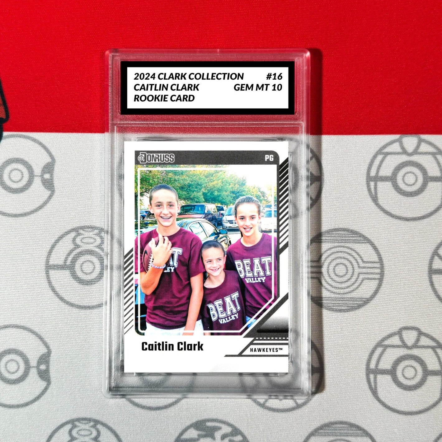 Graded 10 Caitlin Clark Rookie Card RC 2024 Panini Donruss Clark Collection #16 Basketball