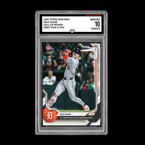 Graded 10 2026 Topps Now Max Clark Call Up Rookie Card  RC #505 Tigers PRESALE Baseball