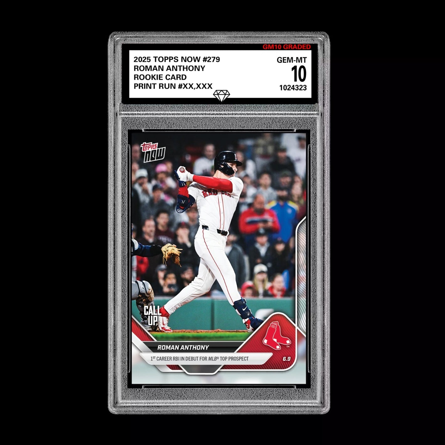 Graded 10 Roman Anthony Call-Up Red Sox Debut 2025 Topps NOW Card 279  Baseball