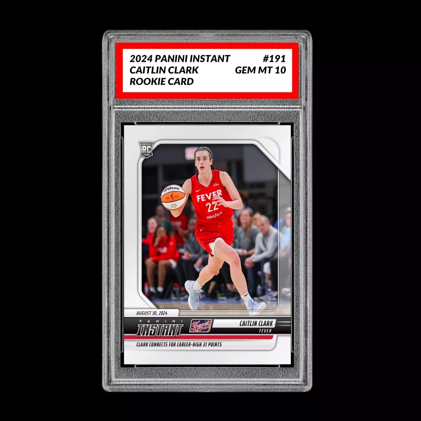 Graded 10 CAITLIN CLARK ROOKIE Card 2024 Panini Instant #191 Fever Basketball
