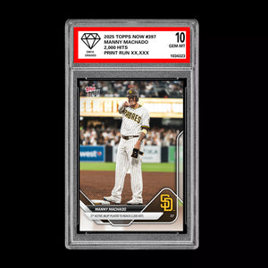 Graded 10 Manny Machado 2,000 Hits - 2025 TOPPS NOW #397 San Diego Padres MLB  Baseball