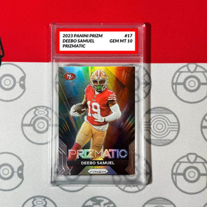 Graded 10 🏈 DEEBO SAMUEL #17 2023 PANINI PRIZM PRISMATIC San Francisco 49ers Football