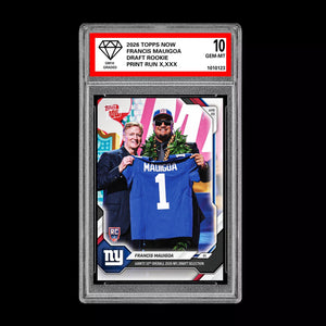Graded 10 Francis Mauigoa 2026 TOPPS NOW RC Rookie Card Giants Football