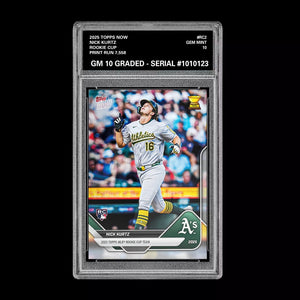 Graded 10 Nick Kurtz #RC2 2025 Topps Now Athletics Rookie Cup Baseball