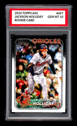 Graded 10 2024 Topps All-Star Game Jackson Holliday #697 RC Rookie Card Variant Baseball