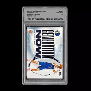 Graded 10 COOPER FLAGG #GN-1 ROOKIE RC 2025-26 Topps Basketball -  Basketball