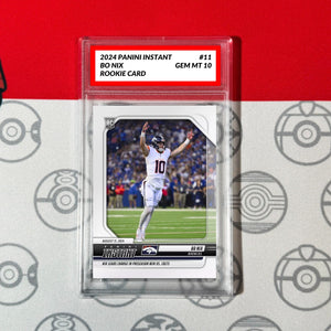 Graded 10 Bo Nix #11 RC Rookie Card 2024 Panini Instant Denver Broncos Football
