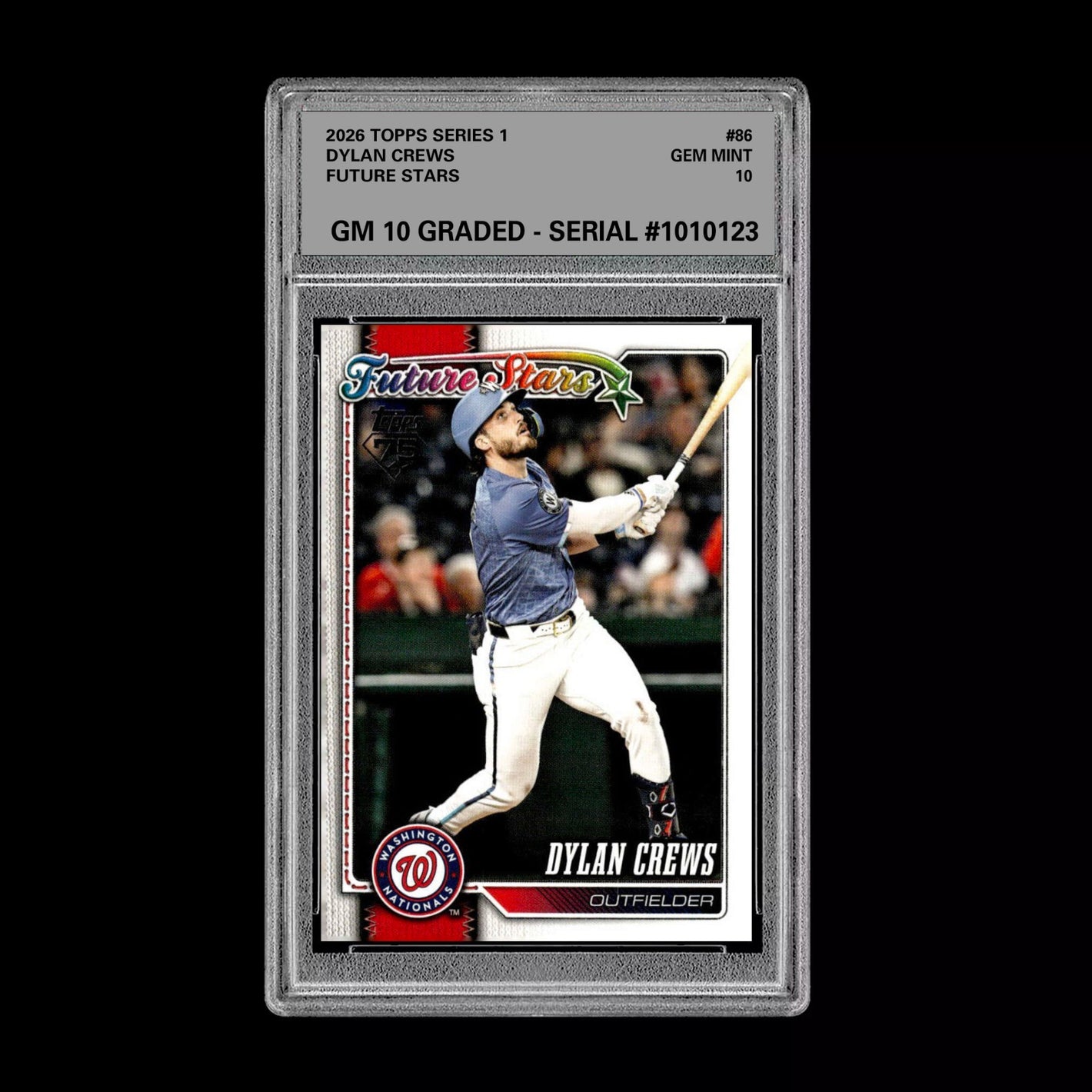 Graded 10 Dylan Crews #86 2026 Topps Series 1 Washington Nationals Baseball