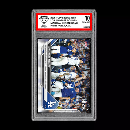 Graded 10 2025 Topps Now Shohei Ohtani Dodgers World Series 10/17 #883 Presale Baseball