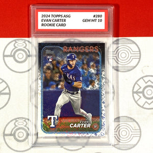 Graded 10 Evan Carter RC Rookie 2024 All Star Game ASG Refractor Variation Baseball