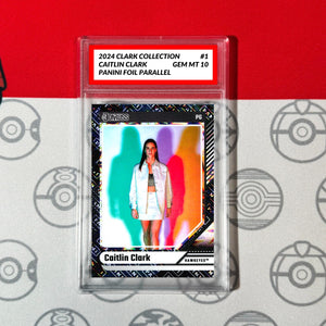 Graded 10 Caitlin Clark RC 2024 Collection Panini Parallel Foil Version Card #1 Basketball