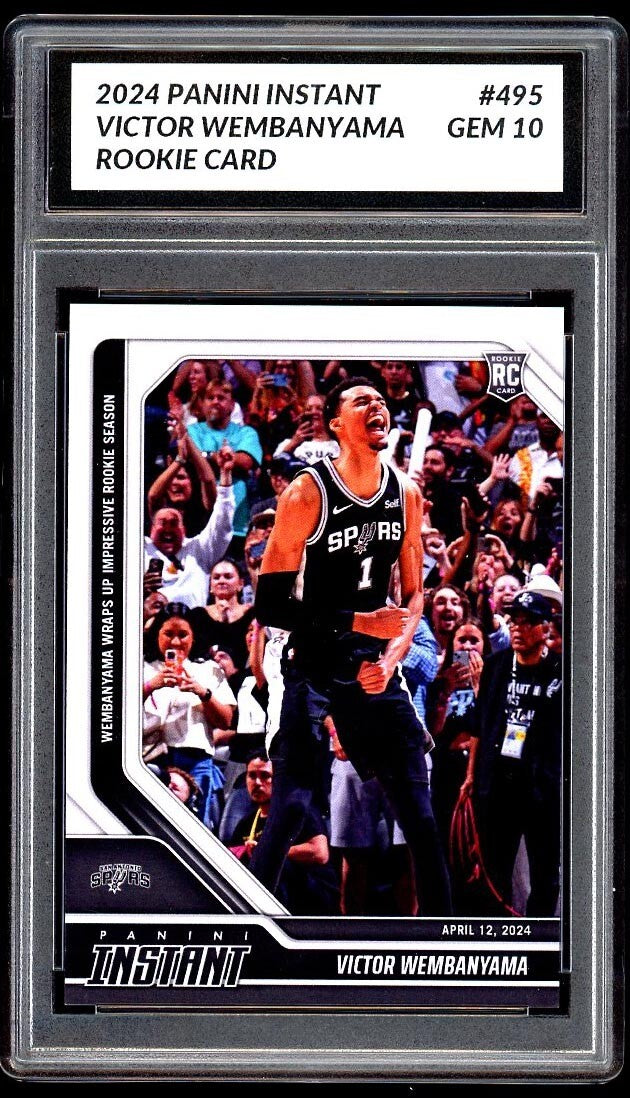 Color Match Victor Wembanyama #495 2024 Panini Instant Graded 10 Rookie Card RC Basketball