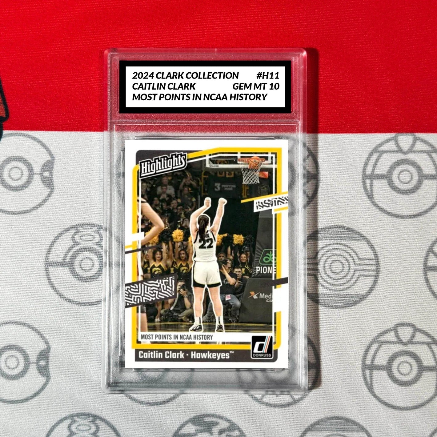 Graded 10 Caitlin Clark Rookie Card RC 2024 Panini Donruss Collection #H11 Basketball