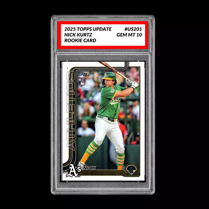 Graded 10 Nick Kurtz #US201 RC Rookie Card 2025 MLB Topps Update Athletics Baseball