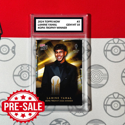 Graded 10 Lamine Yamal #3 2024 Kopa Trophy Winner Topps Now RC Rookie Soccer
