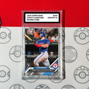 Graded 10 Card Wyatt Langford 2024 MLB TOPPS NOW® #364 Rookie RC Rangers Baseball,Football
