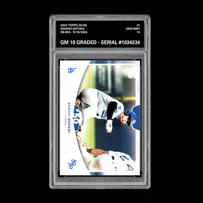 Graded 10 SHOHEI OHTANI SB #50 - 2024 Topps 50/50 Card #98 Dodgers MLB History Baseball