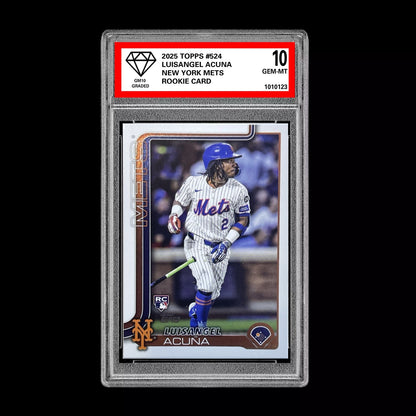 Graded 10 Luisangel Acuna Rookie Card #524 2025 Topps Future Stars New York Mets Baseball