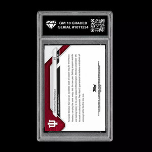 Graded 10 Fernando Mendoza #66 Indiana Hoosiers 2025-26 Bowman U NOW  Football
