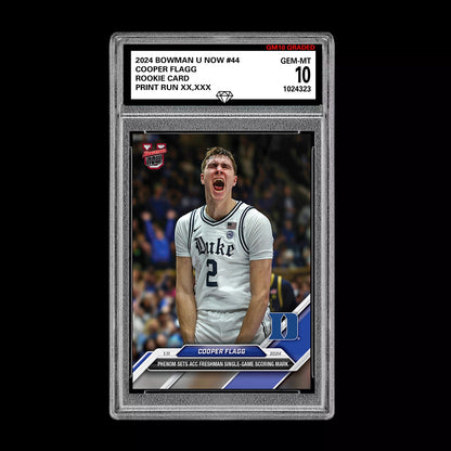 Graded 10 Cooper Flagg 2024-25 Bowman U NOW Card #44 Duke RC ROOKIE Basketball