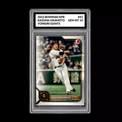 GRADED 10 2022 BOWMAN NPB KAZUMA OKAMOTO #41  BLUE JAYS PROSPECT Baseball