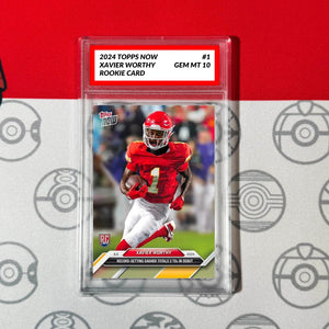 GRADED 10 Xavier Worthy RC Rookie Card 2024 TOPPS NOW Football #1 Chiefs Football
