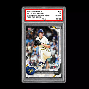 Graded 10 Jacob Misiorowski First MLB RC Rookie #4 2026 Topps Now Opening Day  Baseball
