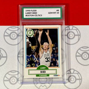 Graded 10 1990 FLEER BASKETBALL #8 LARRY BIRD CELTICS HOF GEM MINT Basketball