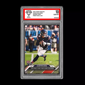 Graded 10 Caleb Williams #8 2024 Topps Now RC Rookie Card Most Points Scored Football