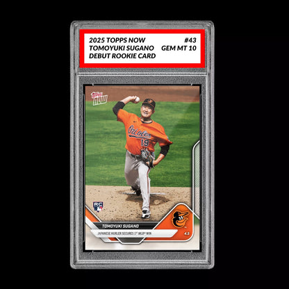 Graded 10 Tomoyuki Sugano RC Debut Rookie 2025 MLB TOPPS NOW Card 43  Baseball