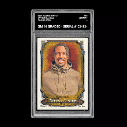 2024 Allen & Ginter Jayden Daniels Rookie Graded 10 Gem Mint RC Commanders Football