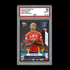 Graded 10 Lamine Yamal EUFA Nations League Soccer Card 2025 Topps NOW 2  Soccer