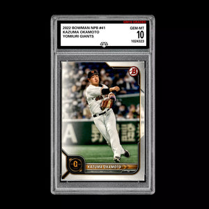 GRADED 10 2022 BOWMAN NPB KAZUMA OKAMOTO #41  BLUE JAYS PROSPECT Baseball