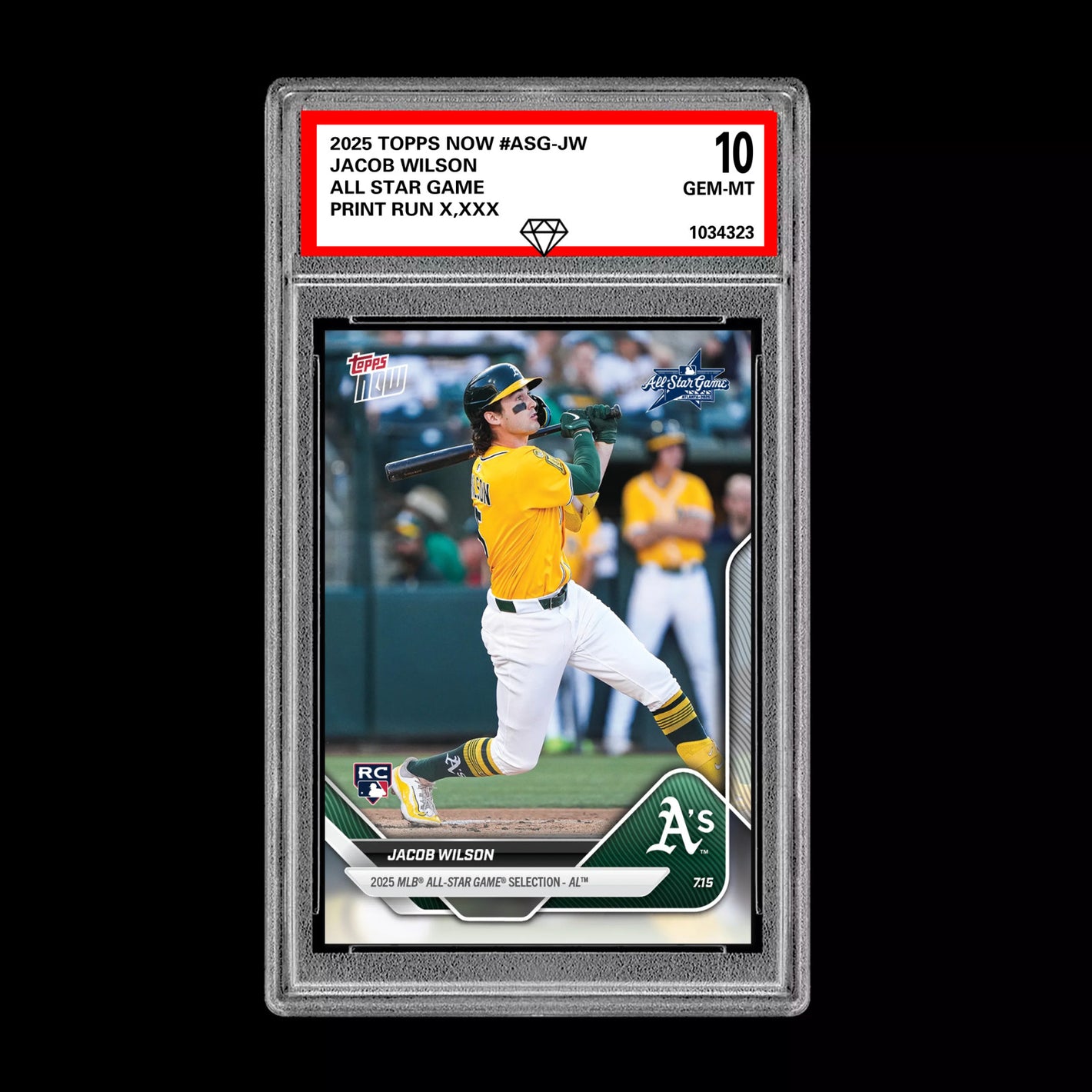 Graded 10 Jacob Wilson - 2025 TOPPS NOW #ASG-JW All-Star Game Set Baseball
