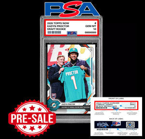 PSA 10 Kayden Proctor RC Rookie 2026 Topps Now Dolphins- Presale Football
