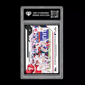 Graded 10 Justin Crawford Rookie Card 39 2026 Topps NOW Phillies PRESALE Baseball