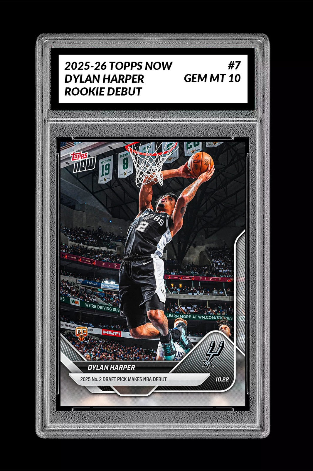 Graded 10 DYLAN HARPER ROOKIE RC 2025-26 TOPPS NOW  #7 Basketball - Presale Basketball