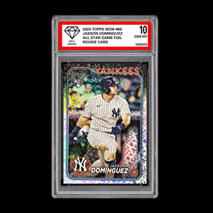 Graded 10 Jasson Dominguez 2024 Topps #60 RC Rookie Card All Star Game Foil Baseball