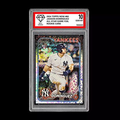 Graded 10 Jasson Dominguez 2024 Topps #60 RC Rookie Card All Star Game Foil Baseball