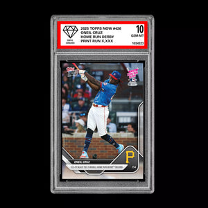 Graded 10 Oneil Cruz - 2025 TOPPS NOW #426 Home Run Derby Baseball