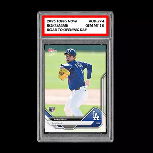 Graded 10 Roki Sasaki RC Japan 2025 Topps Now Road to Opening Day OD-274  Baseball