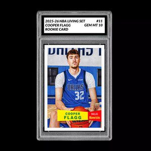 Graded 10 Cooper Flagg RC Rookie Card 2025-26 Topps Now Living Set Dallas  Basketball