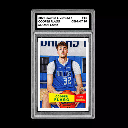 Graded 10 Cooper Flagg RC Rookie Card 2025-26 Topps Now Living Set Dallas  Basketball