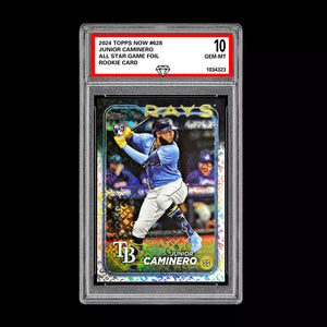 Graded 10 Junior Caminero 2024 Topps #628 RC Rookie Card All Star Game Foil Baseball