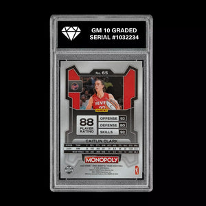 Graded 10 2024 Panini WNBA Monopoly Prizm RC Caitlin Clark Rookie Insert 65 WNBA Basketball