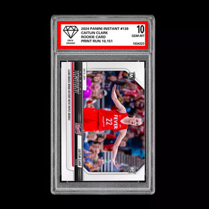 GRADED 10 Caitlin Clark #139 RC Rookie Card 2024 Panini Instant Indiana Fever Basketball