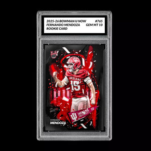 Graded 10 Fernando Mendoza #FM 2025-26 Bowman U NOW RC Rookie Card #CSFM-A Football