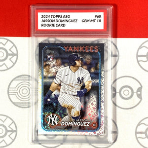 Graded 10 Jasson Dominguez #60 2024 All Star Game ASG Refractor Rookie RC Baseball