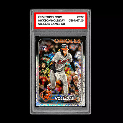 Graded 10 Jackson Holliday 2024 Topps #697 RC Rookie Card All Star Game Foil Baseball